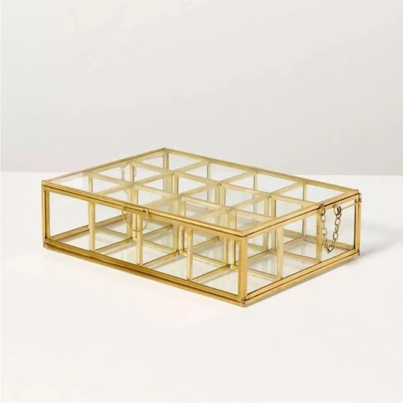 Hearth & Hand Magnolia Small Metal and Glass Display Box - Picture 2 of 6